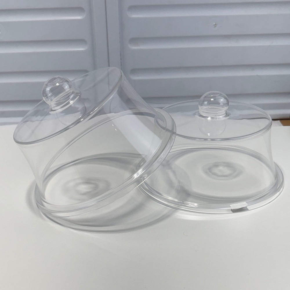 Delfin DRD-l06FK-00, 10" x 6" Clear Flat Top Dome Set of 2